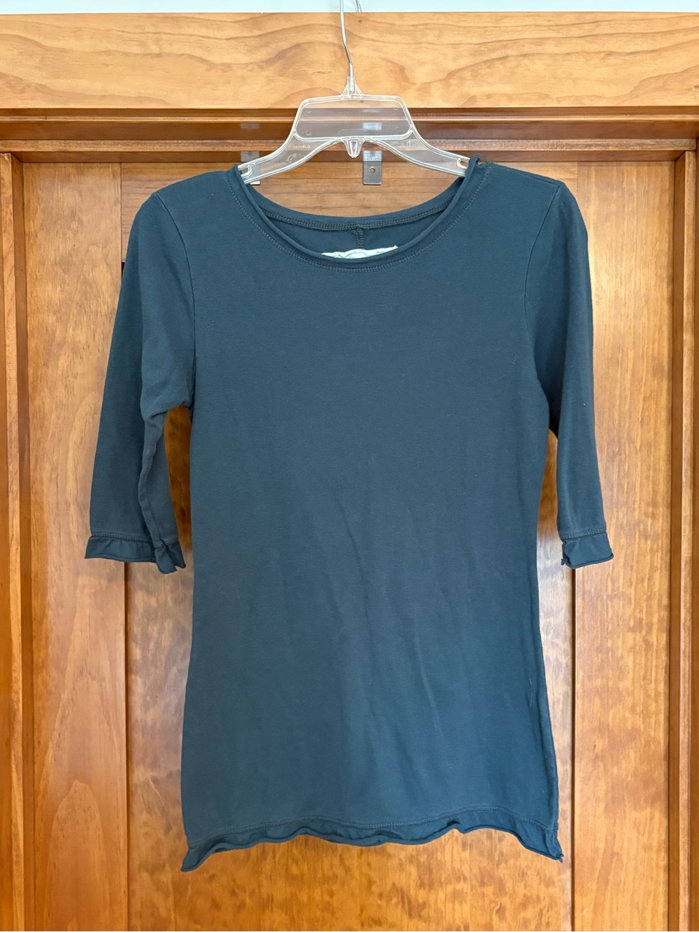 Alabama Chanin, Scoop neck, 3/4 sleeve Shirt, Medium